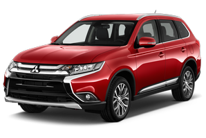 Frontansicht eines Mitsubishi Outlander , freigestellt