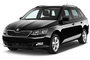 Frontansicht eines Skoda Fabia Combi Drive 125 Best Of, freigestellt