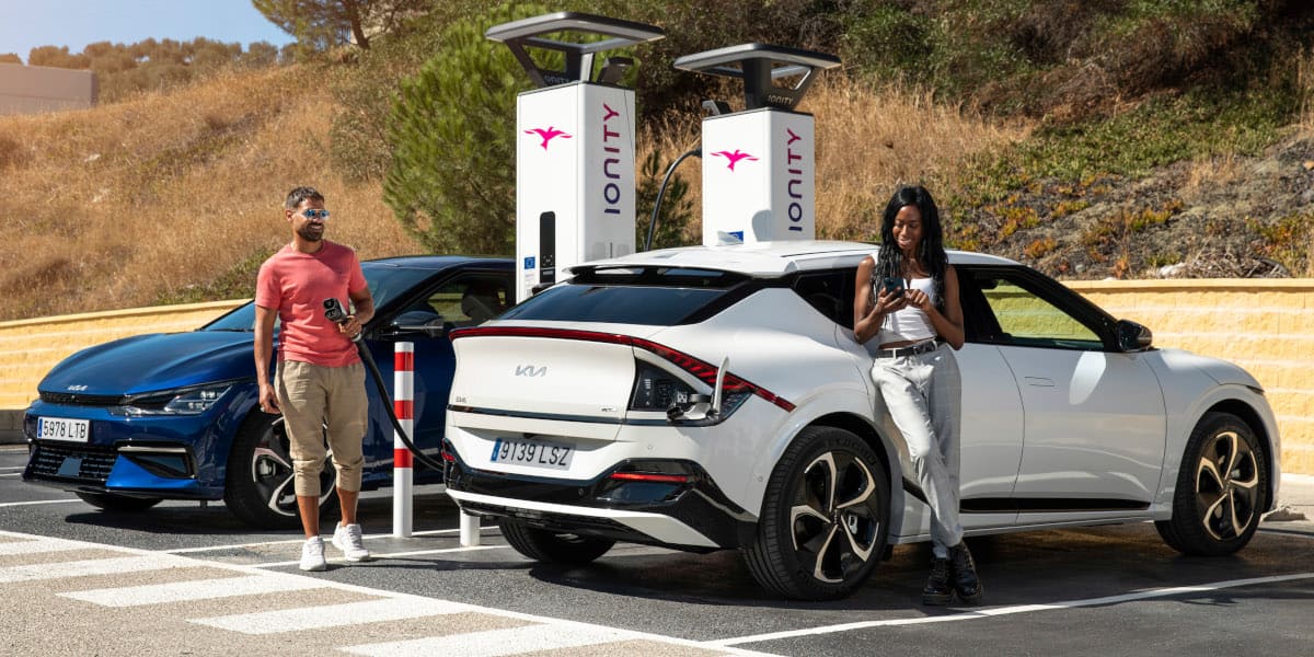 Kia Elektroautos Ladestation Säule