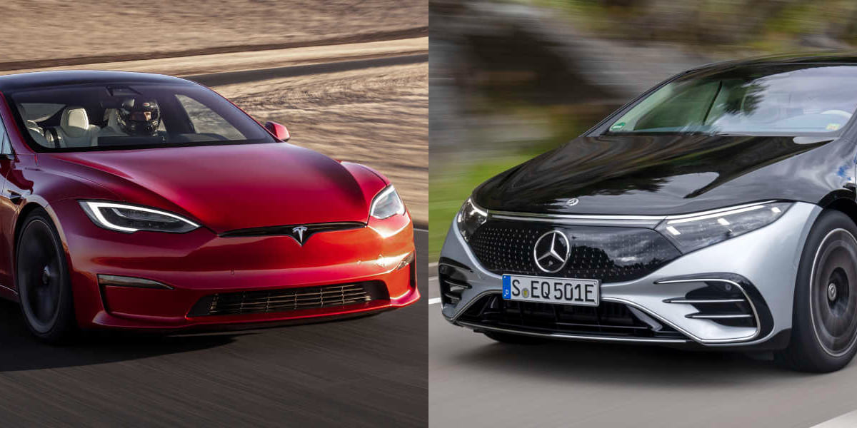 Tesla Model S X Mercedes EQS 
