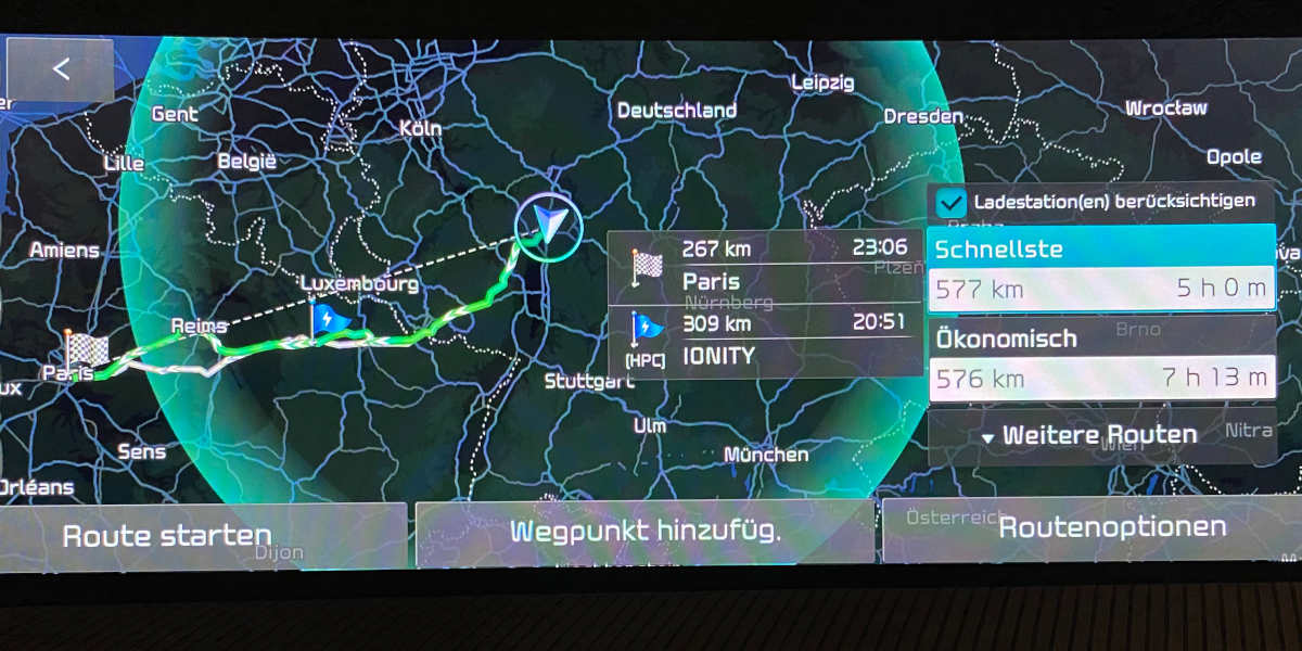 Kia Software Update EV-Routenplaner