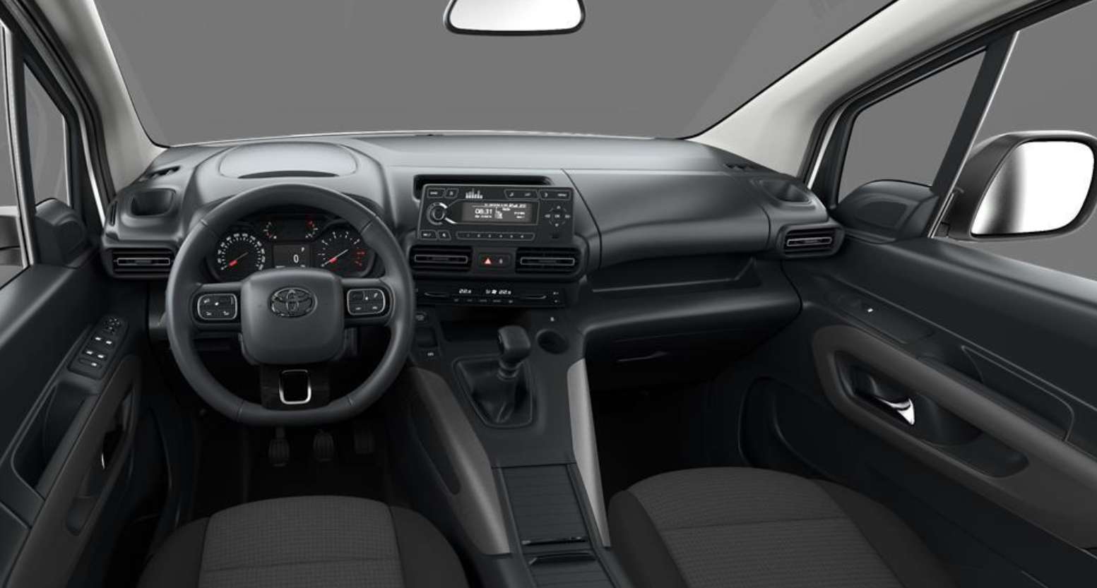 Ansicht des Armaturenbretts eines Toyota Proace City Verso