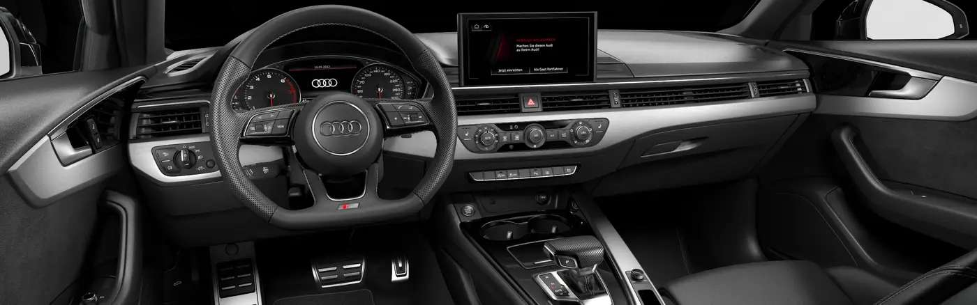 Ansicht des Armaturenbretts eines Audi A4