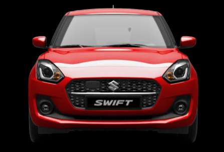 Frontansicht auf einen Suzuki Swift, freigestellt