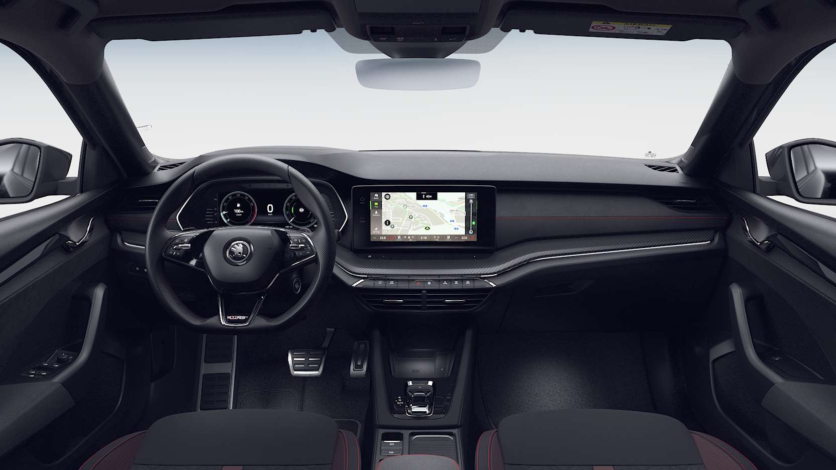Ansicht des Armaturenbretts eines Skoda Octavia