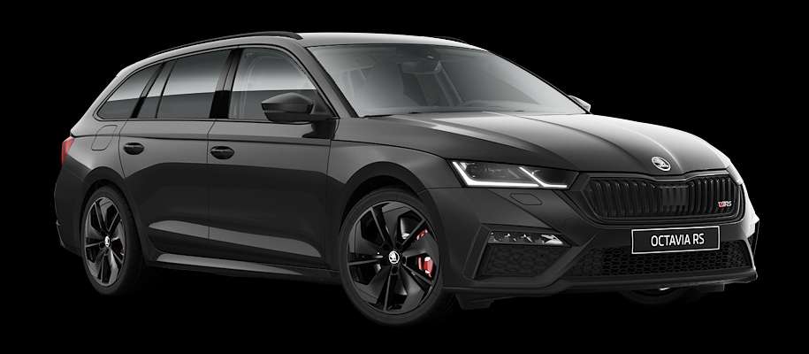 Schräge Frontansicht auf einen Skoda Octavia, freigestellt