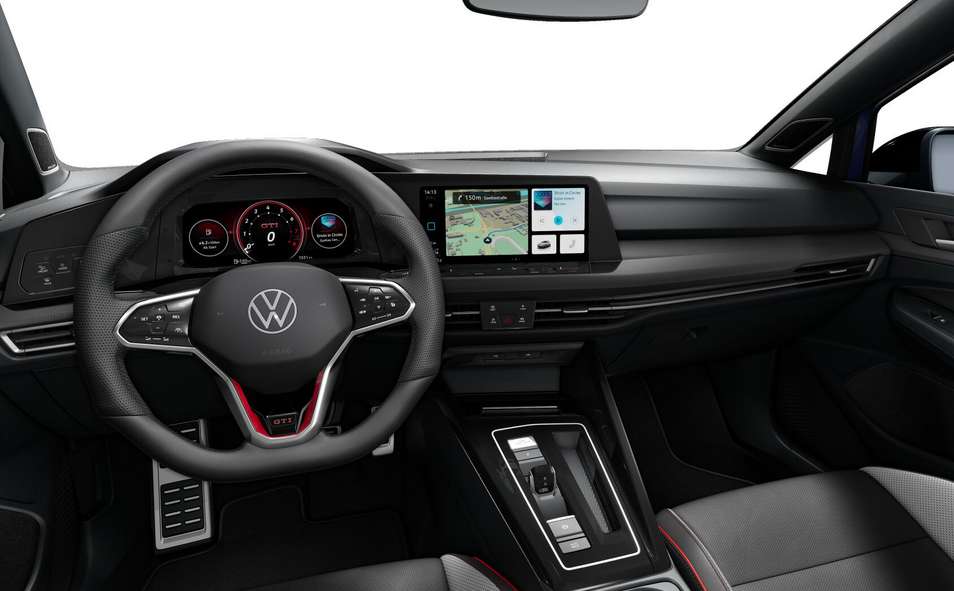Ansicht des Armaturenbretts eines Volkswagen Golf