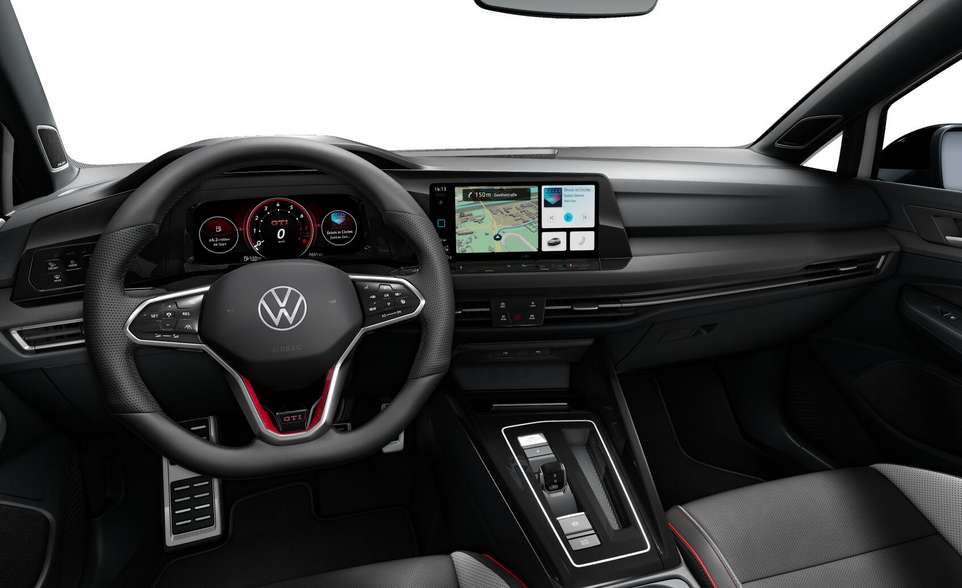 Ansicht des Armaturenbretts eines Volkswagen Golf
