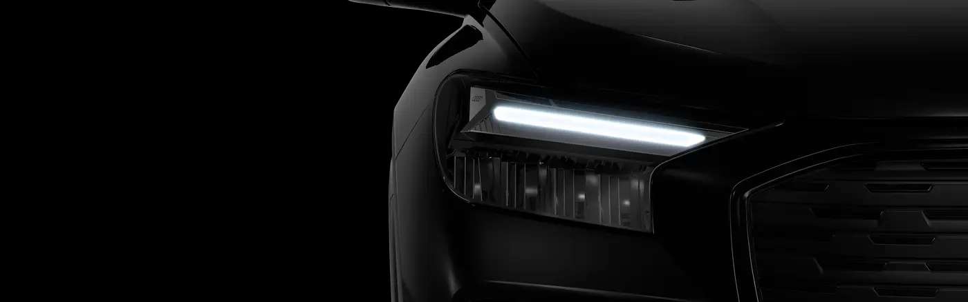 Frontscheinwerfer eines Audi Q4