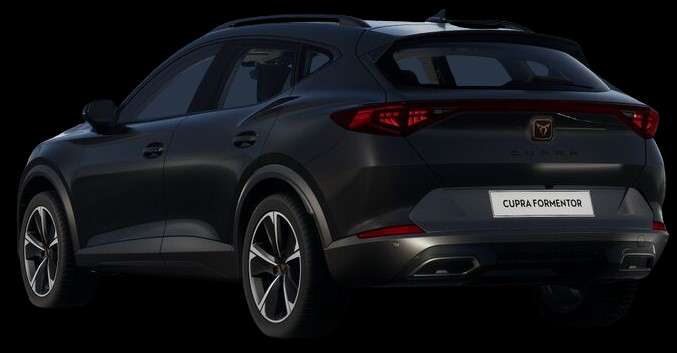Schräge Heckansicht eines CUPRA Formentor, freigestellt
