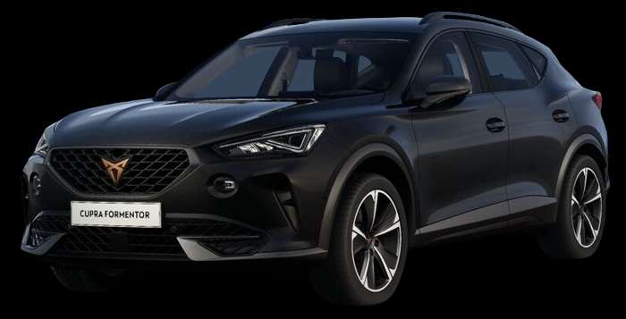 Schräge Frontansicht eines CUPRA Formentor, freigestellt