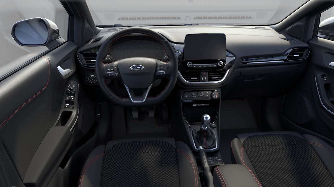 Ansicht des Armaturenbretts eines Ford Puma