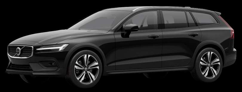 Schräge Frontansicht auf einen Volvo V60 Cross Country, freigestellt