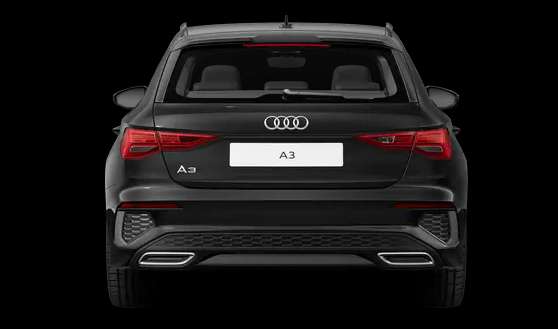 Heckansicht auf einen Audi A3
