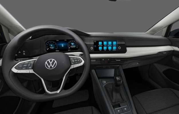 Ansicht des Armaturenbretts eines Volkswagen Golf