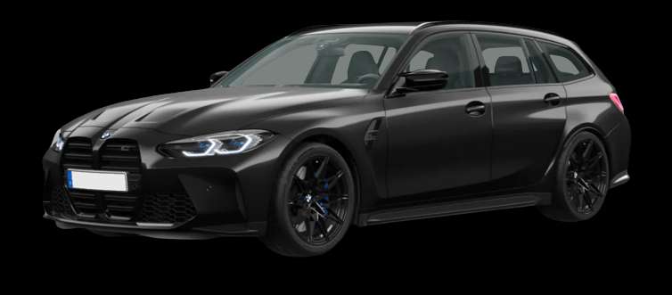 Schräge Frontansicht eines BMW 3er-Reihe, freigestellt