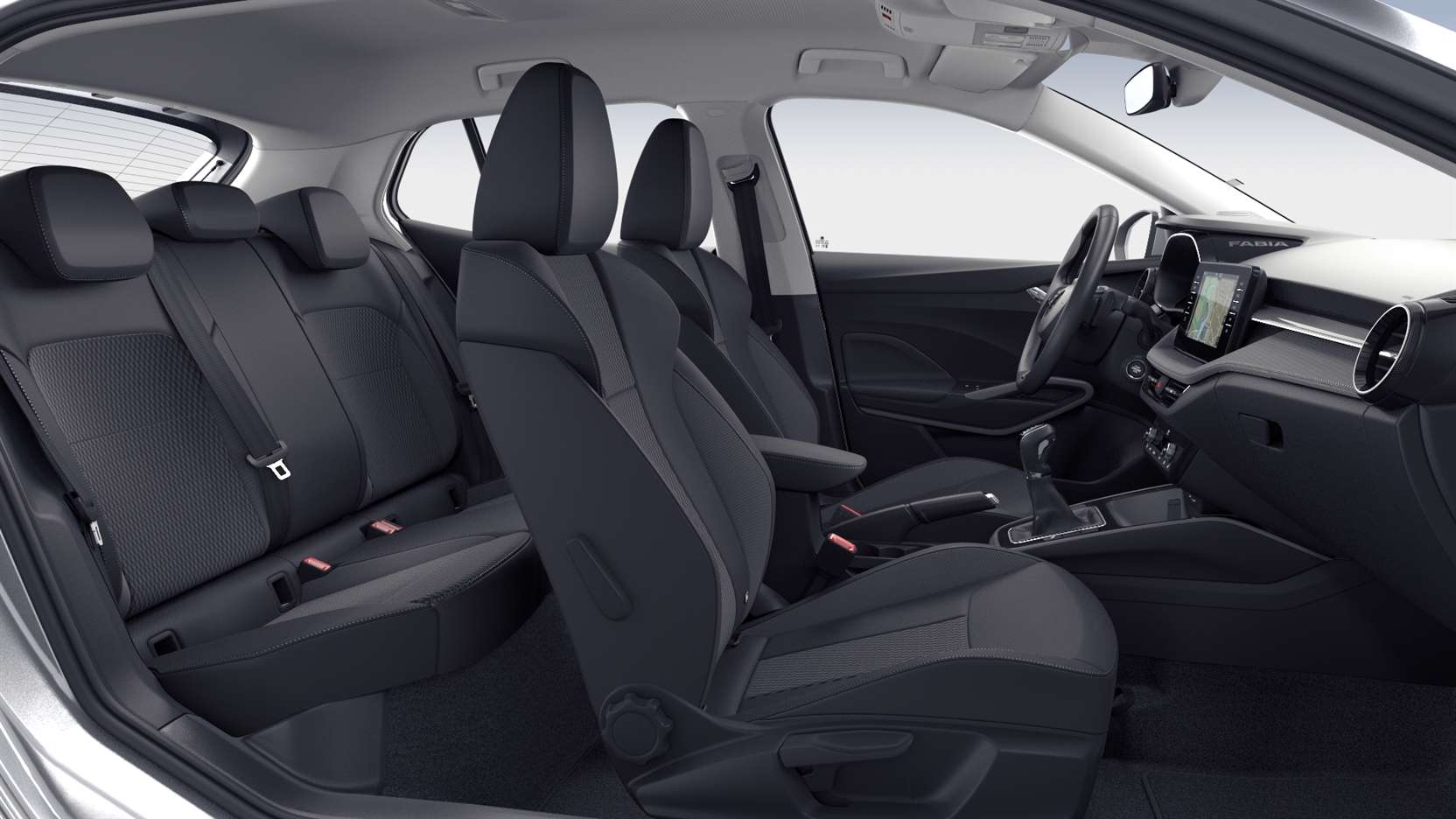 Ansicht der Frontsitze eines Skoda Fabia