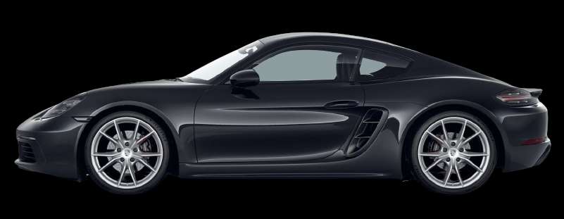 Seitenansicht eines Porsche 718