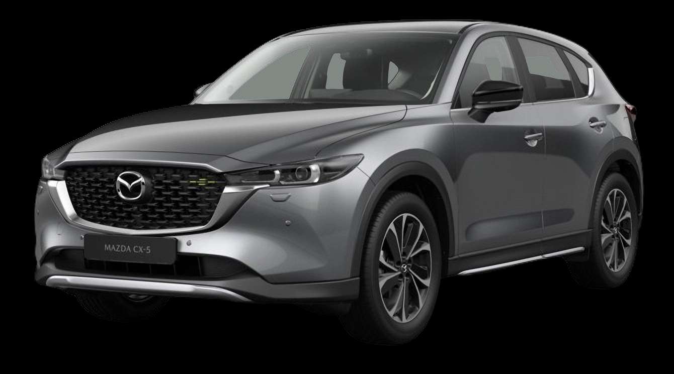 Schräge Frontansicht auf einen Mazda CX-5, freigestellt