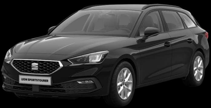 Schräge Frontansicht auf einen SEAT Leon, freigestellt