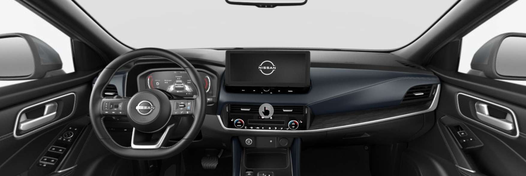 Ansicht des Armaturenbretts eines Nissan Qashqai