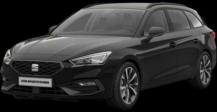 Schräge Frontansicht auf einen SEAT Leon, freigestellt