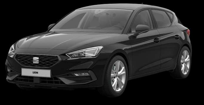 Schräge Frontansicht eines SEAT Leon, freigestellt