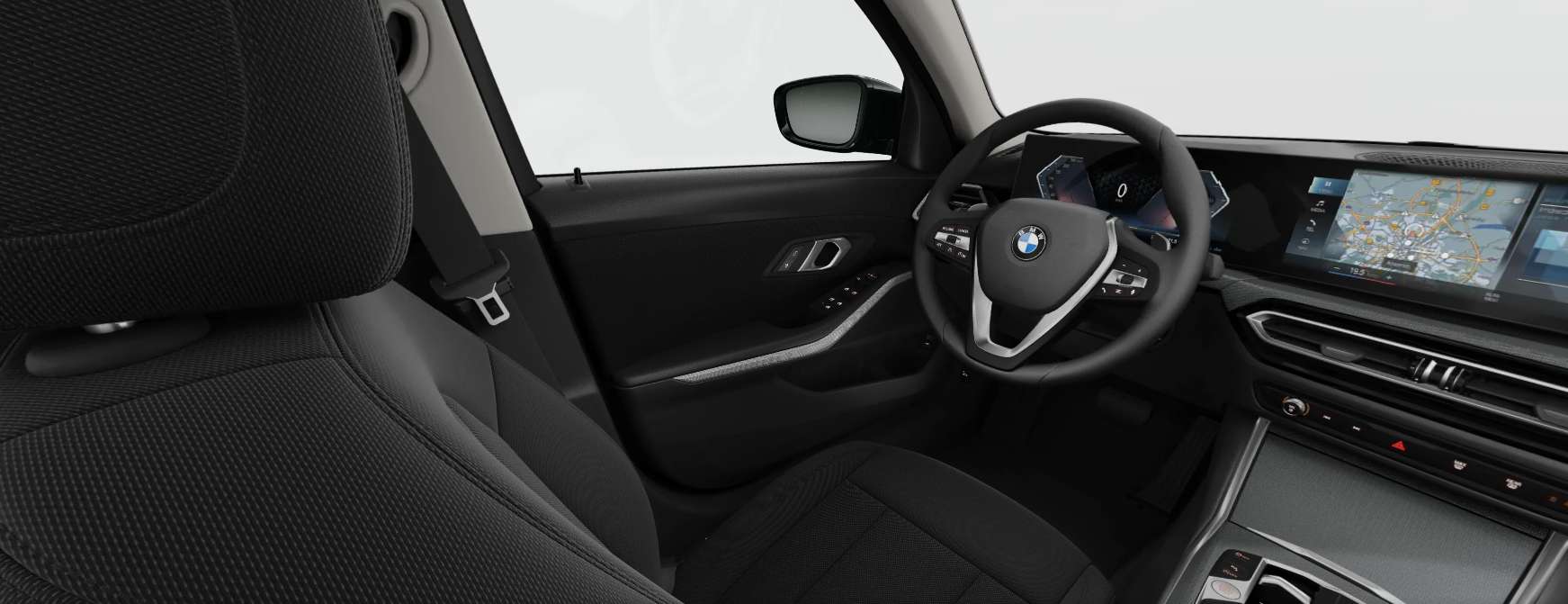 Ansicht der Frontsitze eines BMW 3er-Reihe