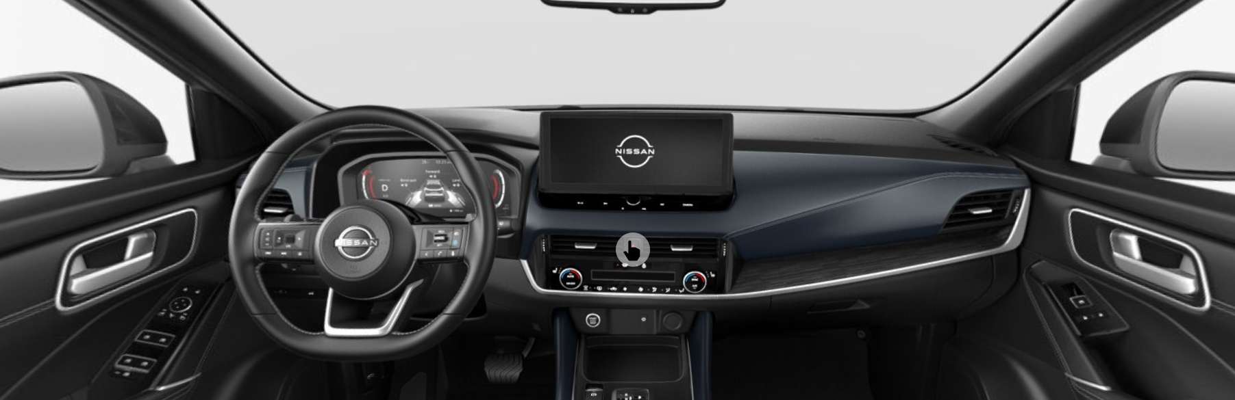 Ansicht des Armaturenbretts eines Nissan Qashqai
