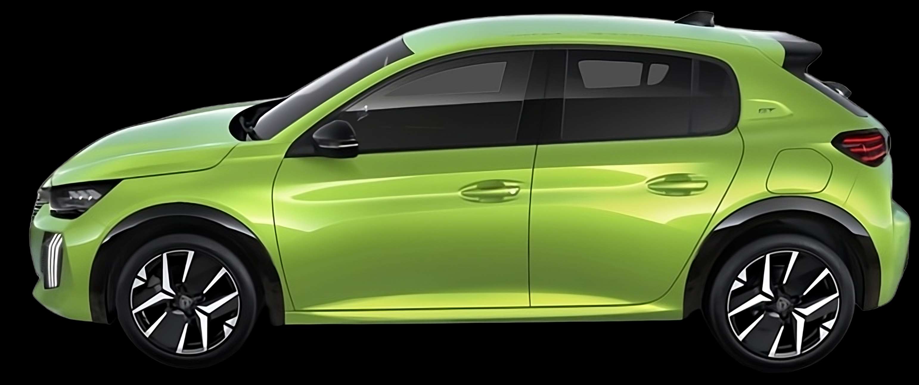 Seitenansicht eines Peugeot 208