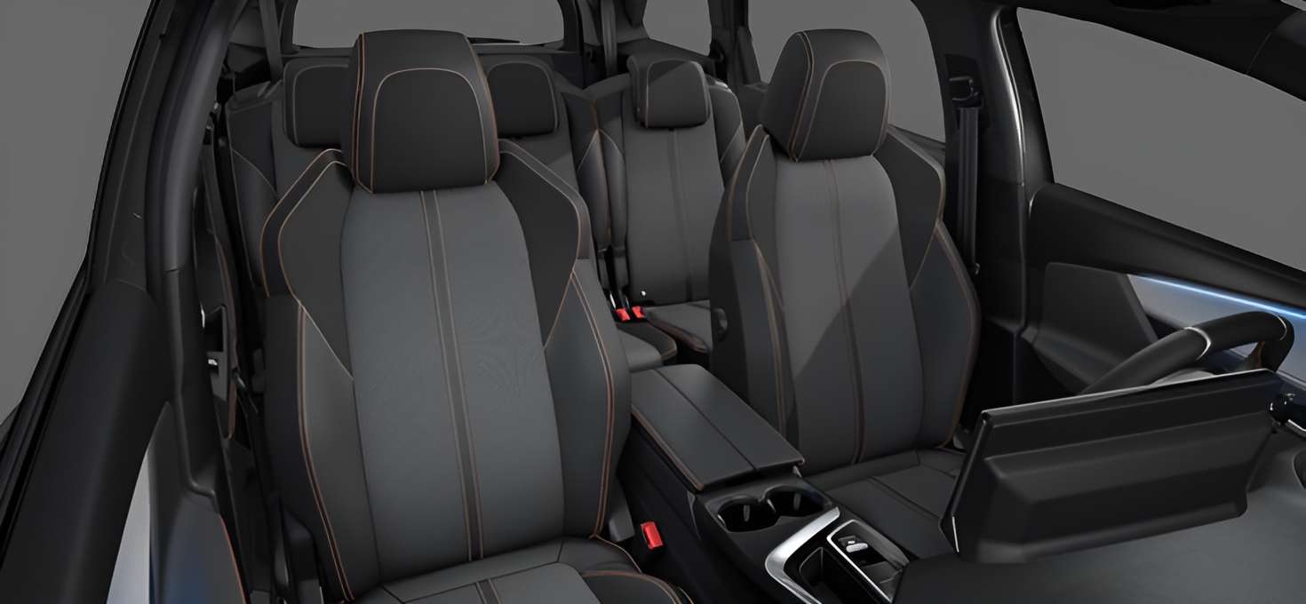 Ansicht der Rücksitze eines Peugeot 5008