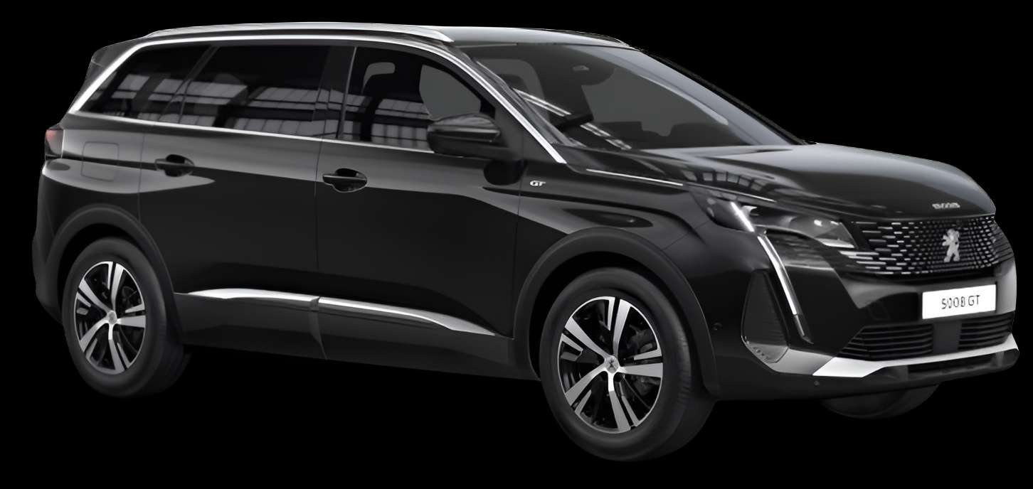 Frontansicht auf einen Peugeot 5008, freigestellt