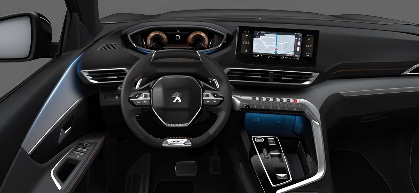 Ansicht des Armaturenbretts eines Peugeot 5008