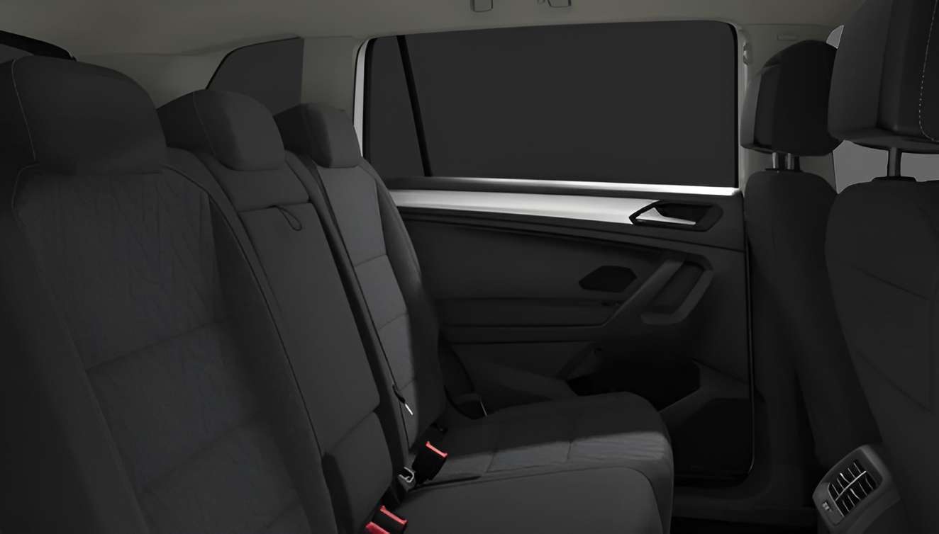 Ansicht der Rücksitze eines Volkswagen Tiguan Allspace