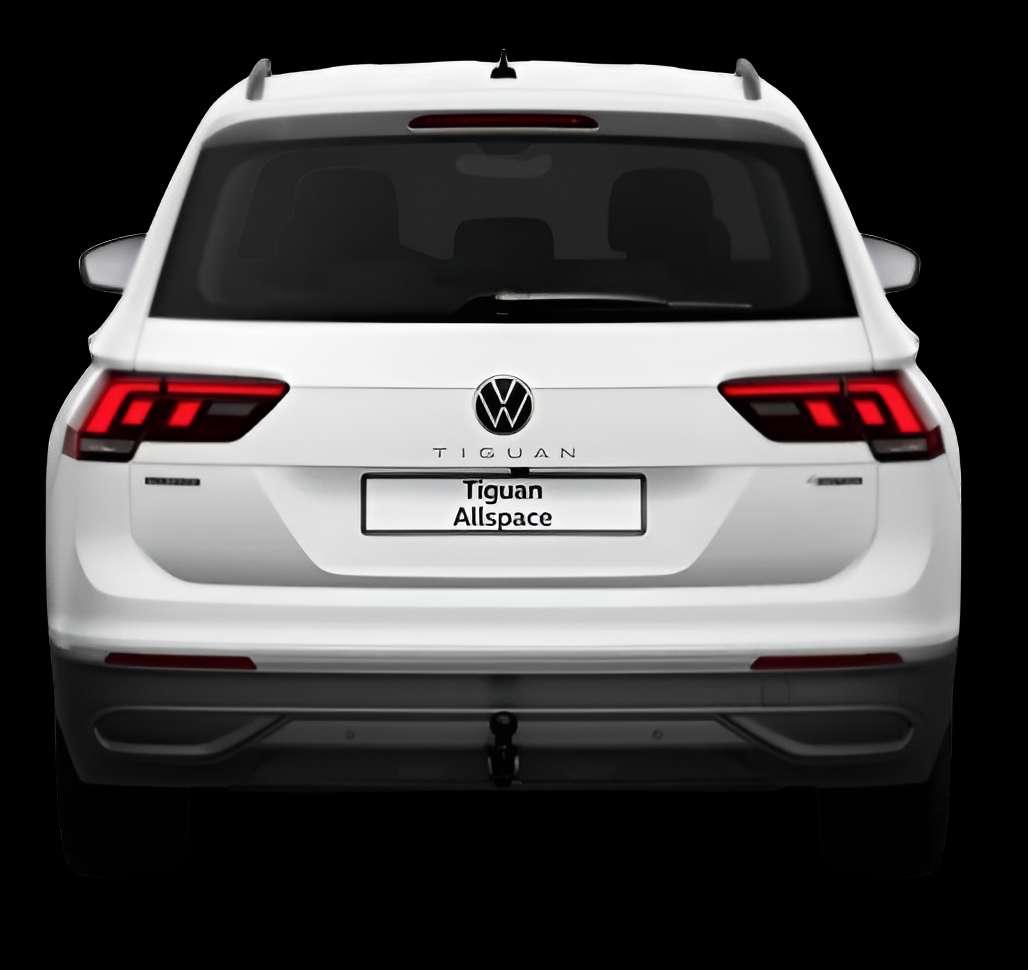 Heckansicht auf einen Volkswagen Tiguan Allspace