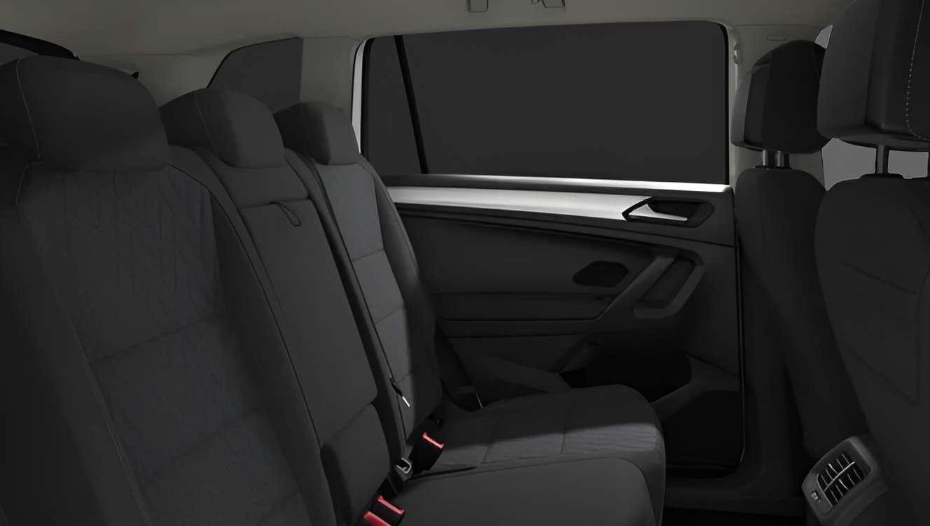 Ansicht der Rücksitze eines Volkswagen Tiguan Allspace