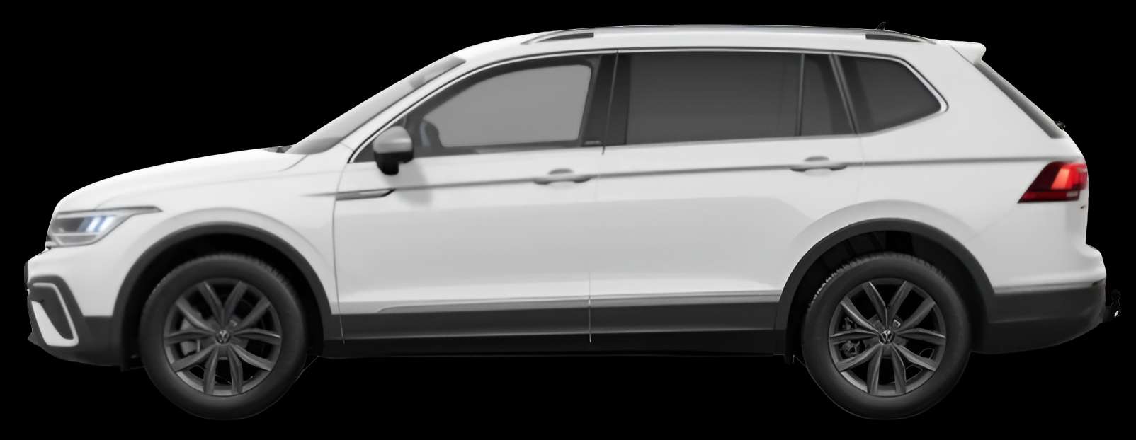 Seitenansicht eines Volkswagen Tiguan Allspace