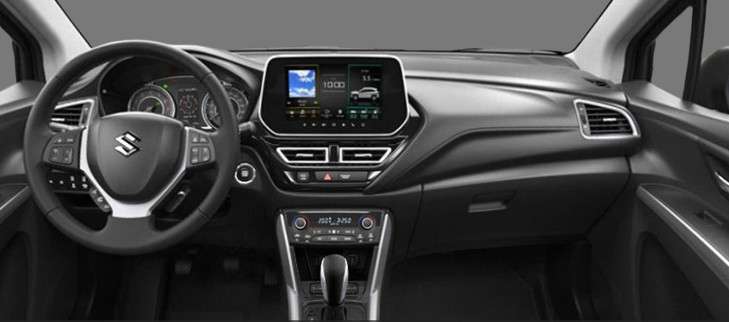Ansicht des Armaturenbretts eines Suzuki S-Cross