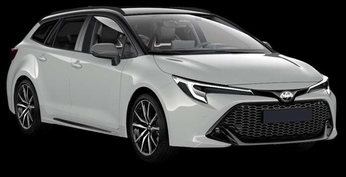 Schräge Frontansicht auf einen Toyota Corolla, freigestellt