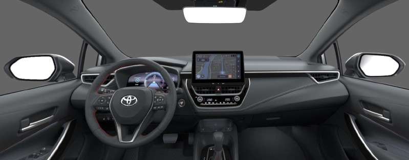 Ansicht des Armaturenbretts eines Toyota Corolla