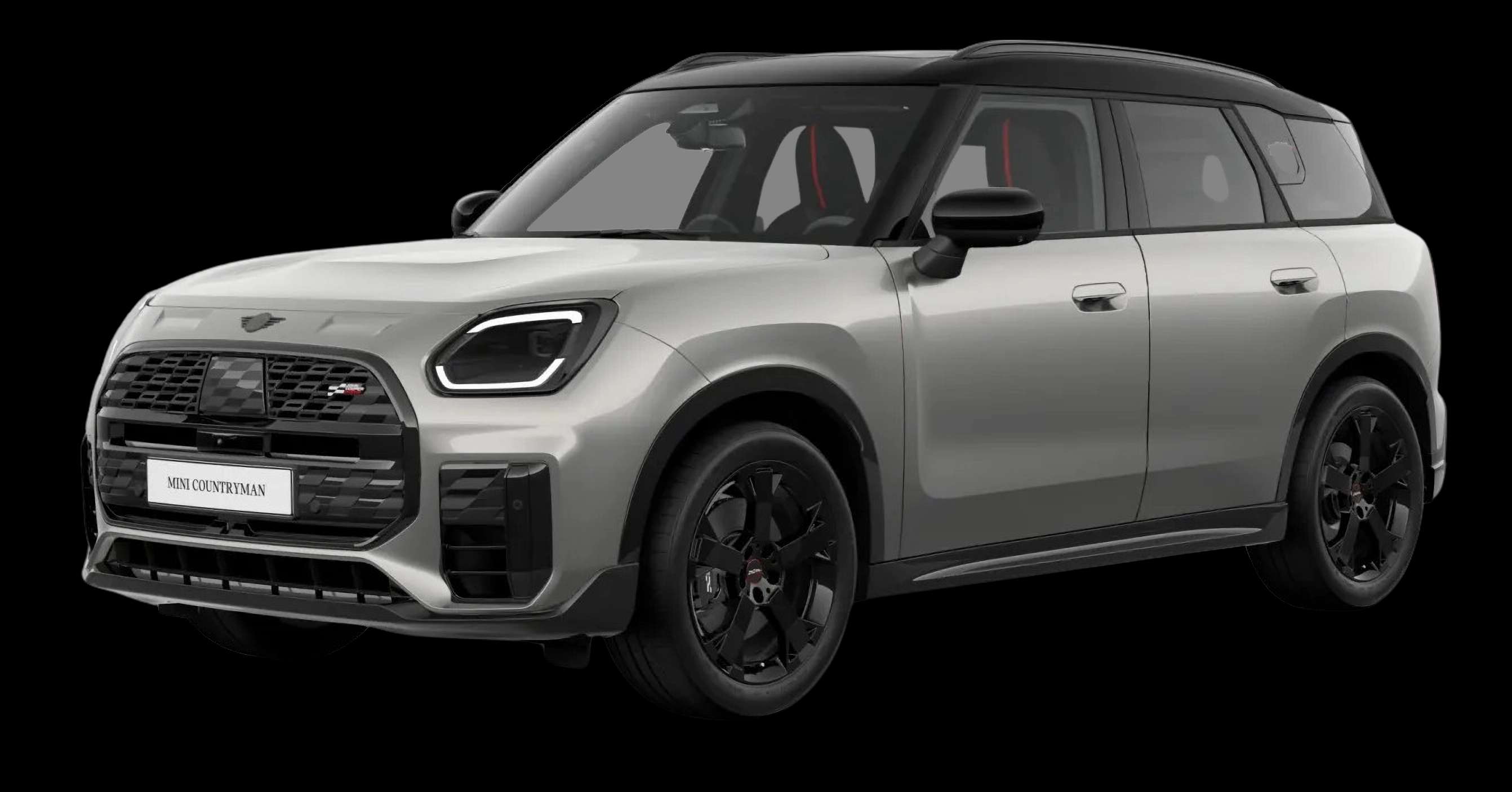Schräge Frontansicht auf einen MINI Countryman, freigestellt