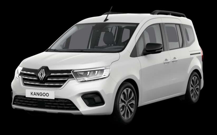 Frontansicht auf einen Renault Kangoo, freigestellt