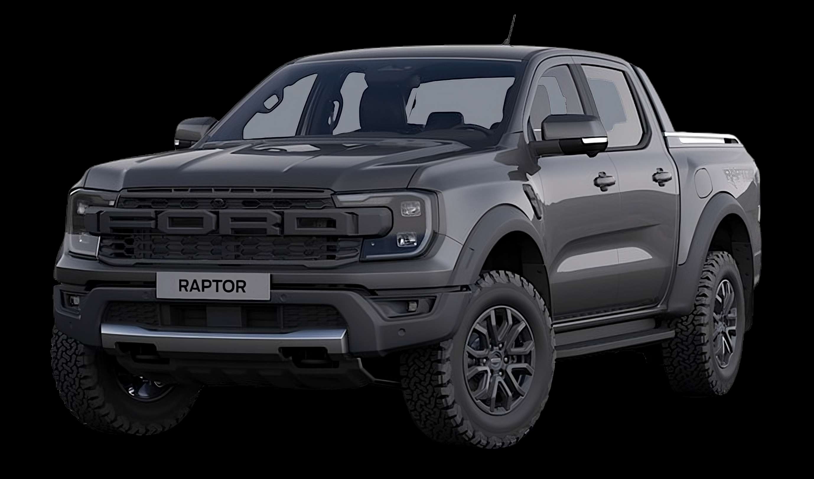 Schräge Frontansicht auf einen Ford Ranger, freigestellt