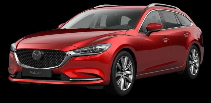 Schräge Frontansicht eines Mazda Mazda6, freigestellt
