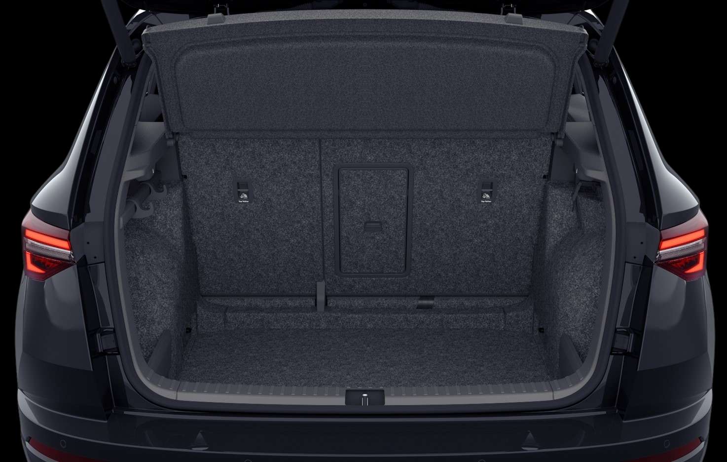 Ansicht des Kofferraums eines Skoda Karoq