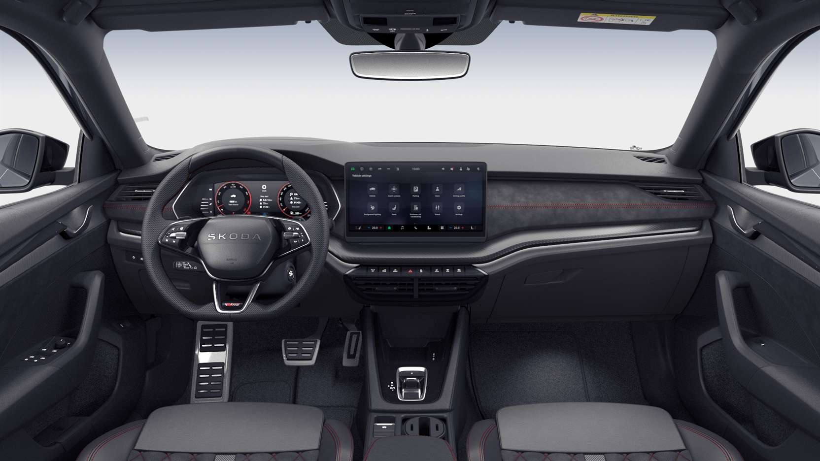Ansicht des Armaturenbretts eines Skoda Octavia