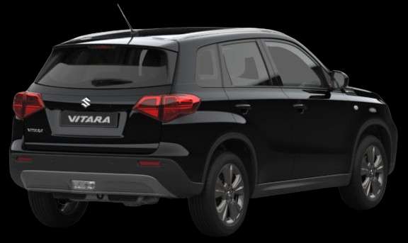 Schräge Heckansicht eines Suzuki Vitara, freigestellt