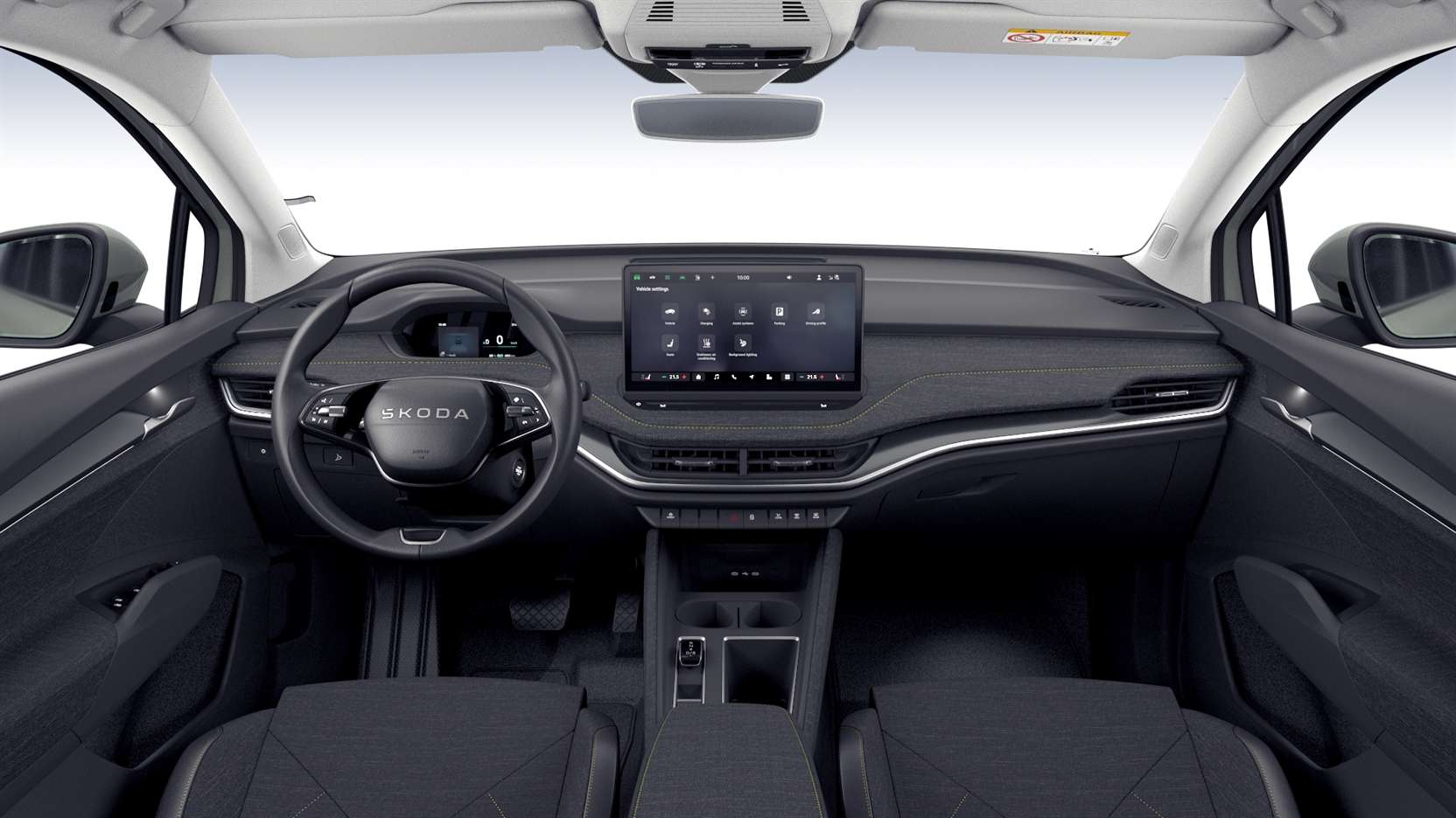 Ansicht des Armaturenbretts eines Skoda ELROQ