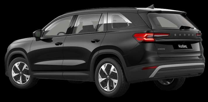 Schräge Heckansicht auf einen Skoda Kodiaq, freigestellt