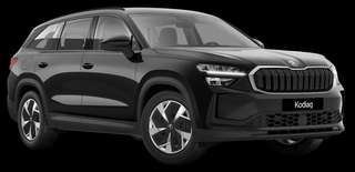 Schräge Frontansicht auf einen Skoda Kodiaq Selection, freigestellt
